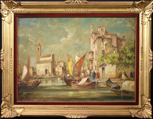 Paintings & Drawings  -  Couple of Venetian caprices - Eugenio Bonivento &quot;Zeno&quot; (1880-1956)